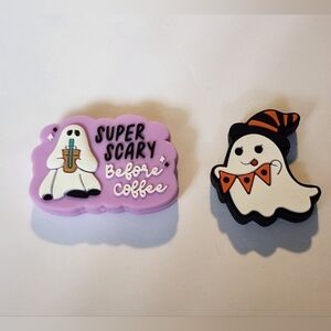 Halloween Focal Bead Beaded Pen Ghost Coffee Silicone Badge  Charms Keychain‎